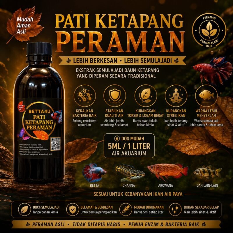 4 Top Betta Fish Products Every Owner Should Have 5 Ketapang leaf extract Pati Ketapang Peraman
