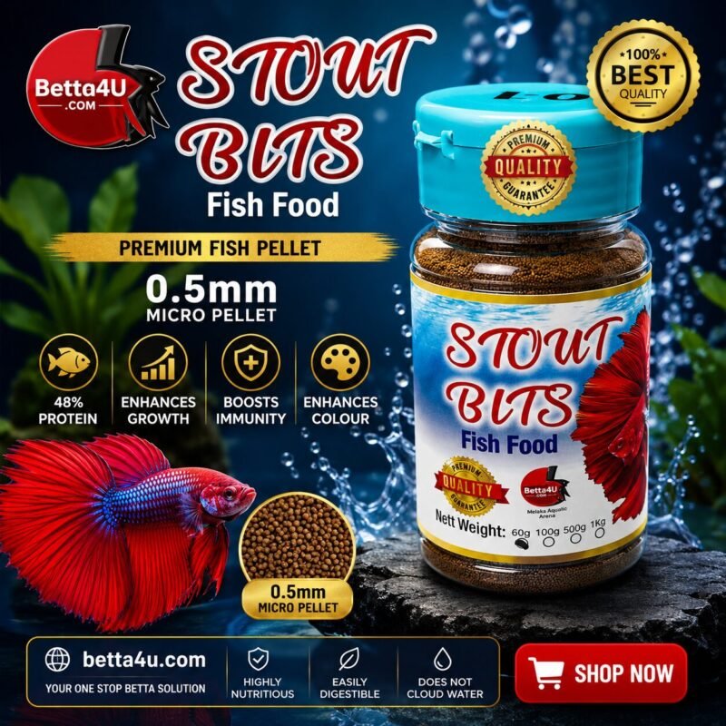 4 Top Betta Fish Products Every Owner Should Have 7 Stout Bits Fish Pellet 60g