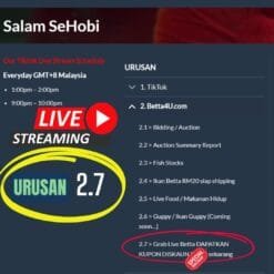 TikTok Bio Links Live Streaming Show featuring Betta Fish Stocks at bargain prices.