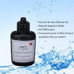 Betta4U Anti-Chlorine water conditioner for fish aquariums. Betta4U betta fish products for healthy fish care