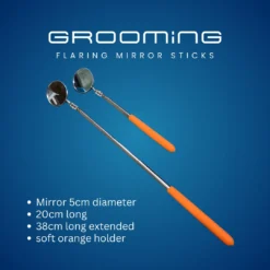 GROOMiNG Fish Flaring Mirror Stick 360° | Stainless Steel Betta Exercise Mirror 33 GROOMiNG Fish Flaring Mirror Stick 360° Stainless Steel Betta Exercise Mirror for Daily Fish Conditioning