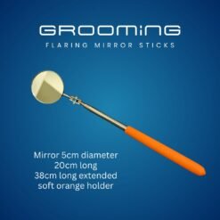 GROOMiNG Fish Flaring Mirror Stick 360° Stainless Steel Betta Exercise Mirror for Daily Fish Conditioning
