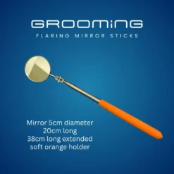 GROOMiNG Fish Flaring Mirror Stick 360° | Stainless Steel Betta Exercise Mirror 34 GROOMiNG Fish Flaring Mirror Stick 360° Stainless Steel Betta Exercise Mirror for Daily Fish Conditioning