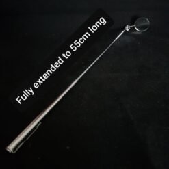 GROOMiNG Fish Flaring Mirror Stick 360° Stainless Steel Betta Exercise Mirror for Daily Fish Conditioning