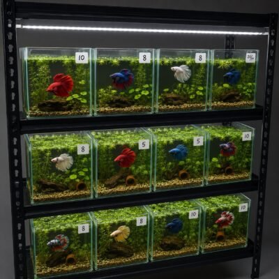 Melaka Aquatic Arena betta fish display and care products. Betta fish proper care.