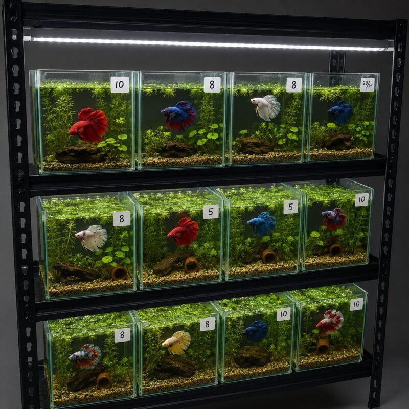 Melaka Aquatic Arena betta fish display and care products. Betta fish proper care.