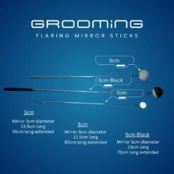 GROOMiNG Fish Flaring Mirror Stick 360° Stainless Steel Betta Exercise Mirror for Daily Fish Conditioning