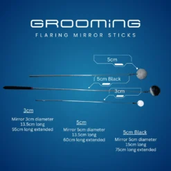 GROOMiNG Fish Flaring Mirror Stick 360° | Stainless Steel Betta Exercise Mirror 50 GROOMiNG Fish Flaring Mirror Stick 360° Stainless Steel Betta Exercise Mirror for Daily Fish Conditioning