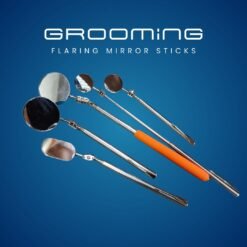 GROOMiNG Fish Flaring Mirror Stick 360° Stainless Steel Betta Exercise Mirror for Daily Fish Conditioning