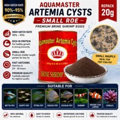 Premium AquaMaster Artemia Cysts Small Roe 20g | Proven 90–95% Hatch Rate