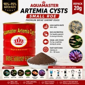 Create an image with aspect ratio 1:1. A guide for artemia hatchery.