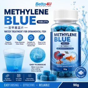Methylene Blue Tablets for Ornamental Fish (90g) – Powerful Water Treatment for Disease Prevention & Recovery 5 Methylene Blue Tablets 90g for Ornamental Fish Aquarium Methylene Blue Water Treatment Tablets Betta Fish Methylene Blue Medication Fish Tank Water Treatment Tablets Methylene Blue Tablets Aquarium Medicine Ornamental Fish Disease Support Treatment Aquarium Fish Care Methylene Blue 90g Methylene Blue Tablets for Freshwater and Marine Fish