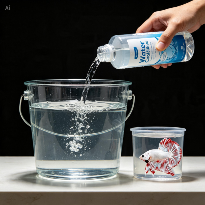 Always prepare and treat replacement water before adding it to the aquarium. aquarium water change guide