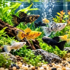 Molly fish in a well-maintained aquarium